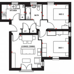 Floor plan of comparable apartment